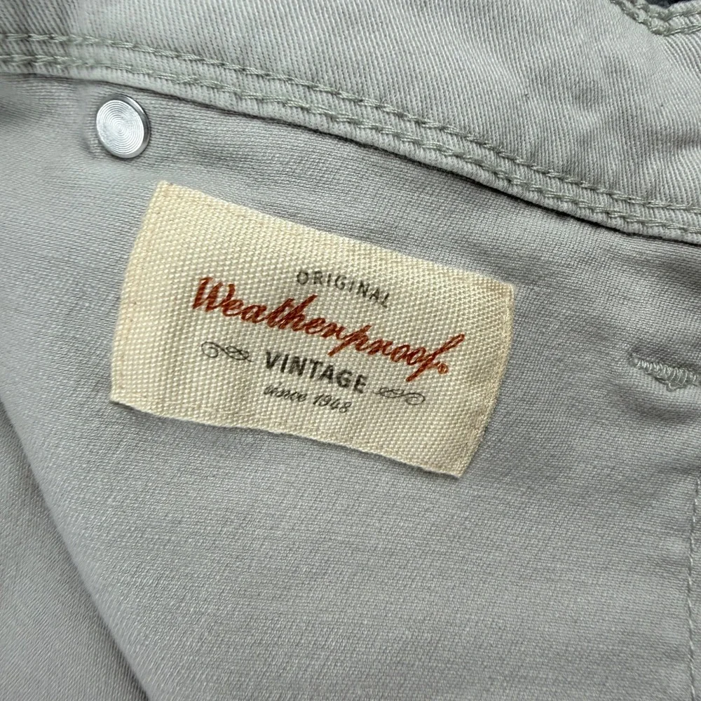 Weatherproof Vintage Men's Utility Cargo Shorts 38 Beige Cotton Spandex Stretch‎